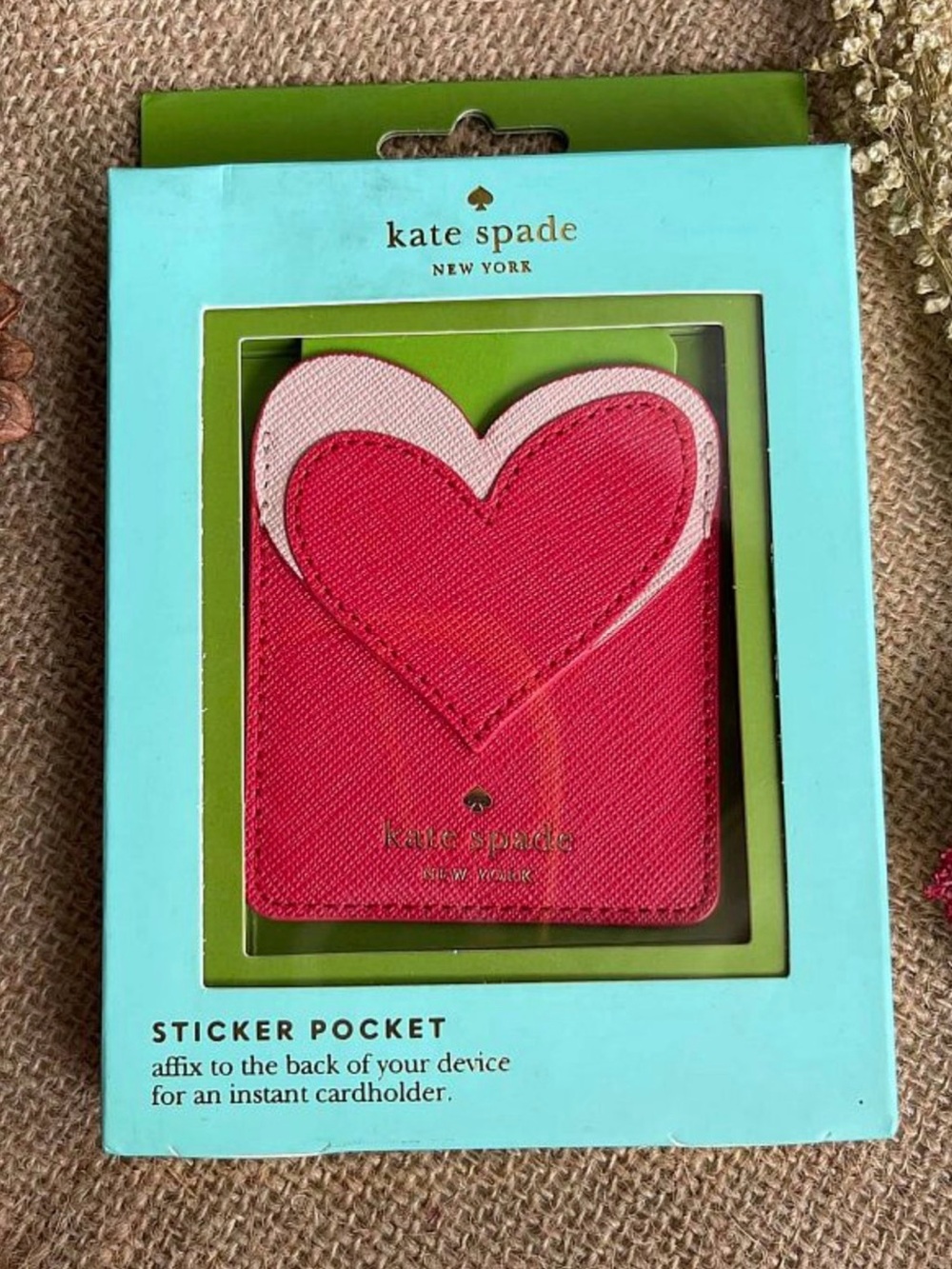 Kate Spade Heart Sticker Pocket Card Holder